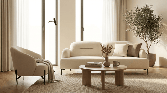 Ellas Mekanizmalı Koltuk Takımı Krem (3+1)