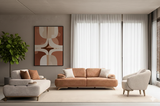 Strada Koltuk Takımı Turuncu (3+1)